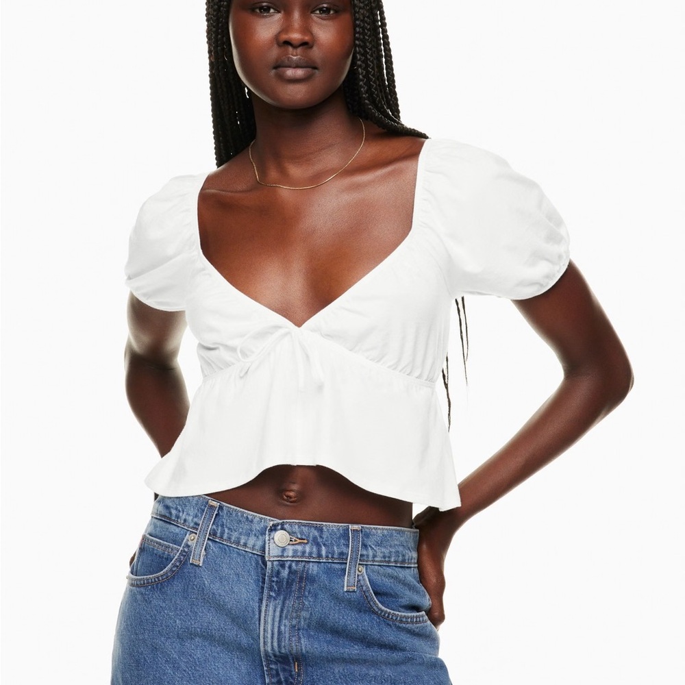 Sunday Best White Puff Sleeve Blouse- Kaia Top